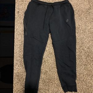 Worn black Nike joggers sweats